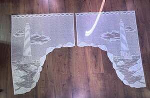 Heritage Lace Lighthouse White Lace Swag Curtain Pair